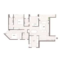 VJ Palladio Presidential Suites Balewadi 3 BHK Floor Plan Image